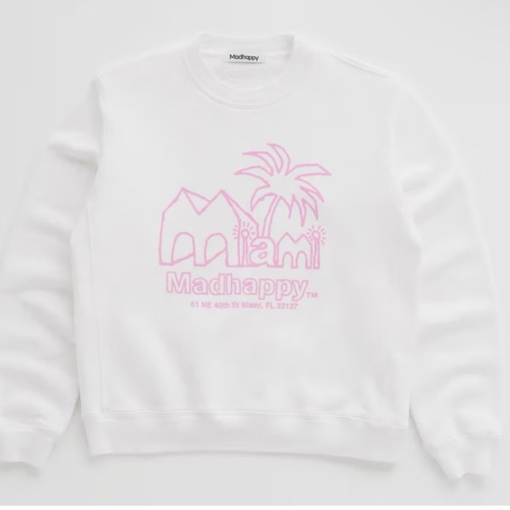 Madhappy Exclusive NWT Crewneck with Pink Miami Graphic
